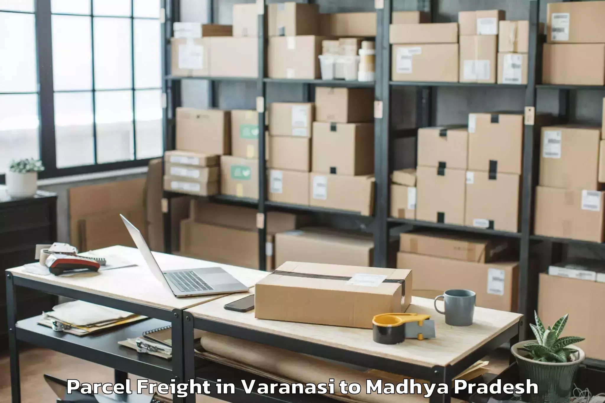 Easy Varanasi to Pandhana Parcel Freight Booking